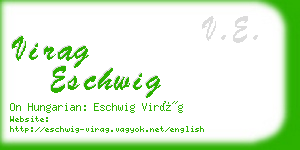 virag eschwig business card